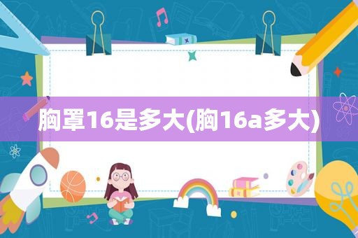 胸罩16是多大(胸16a多大)