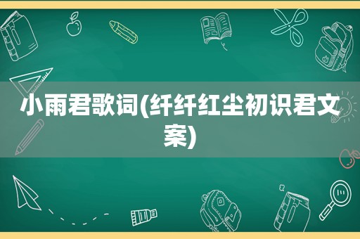 小雨君歌词(纤纤红尘初识君文案)