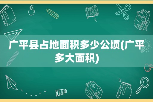 广平县占地面积多少公顷(广平多大面积)