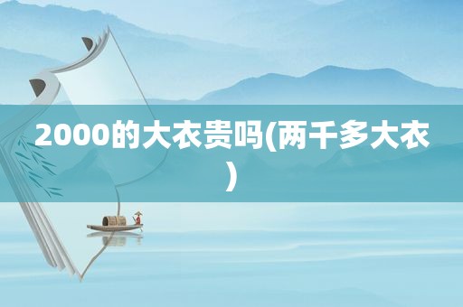 2000的大衣贵吗(两千多大衣)