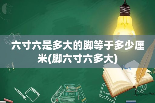 六寸六是多大的脚等于多少厘米(脚六寸六多大)