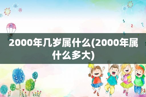 2000年几岁属什么(2000年属什么多大)