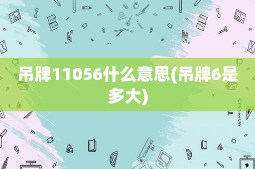 吊牌11056什么意思(吊牌6是多大)