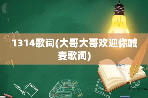 1314歌词(大哥大哥欢迎你喊麦歌词)