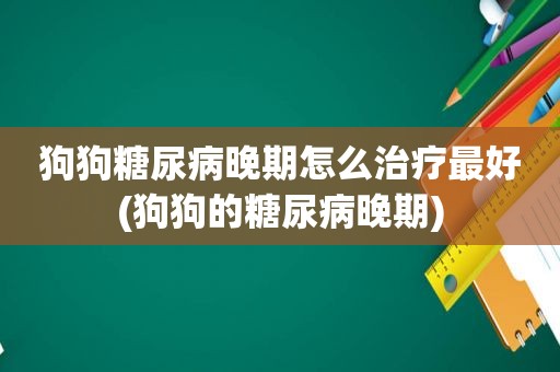 狗狗糖尿病晚期怎么治疗最好(狗狗的糖尿病晚期)