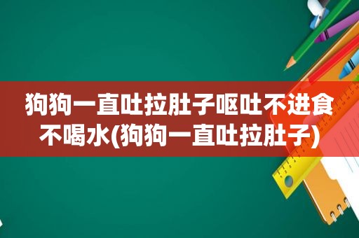 狗狗一直吐拉肚子呕吐不进食不喝水(狗狗一直吐拉肚子)