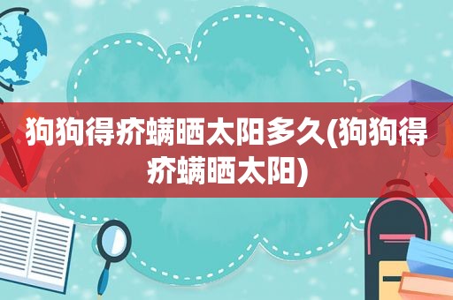 狗狗得疥螨晒太阳多久(狗狗得疥螨晒太阳)