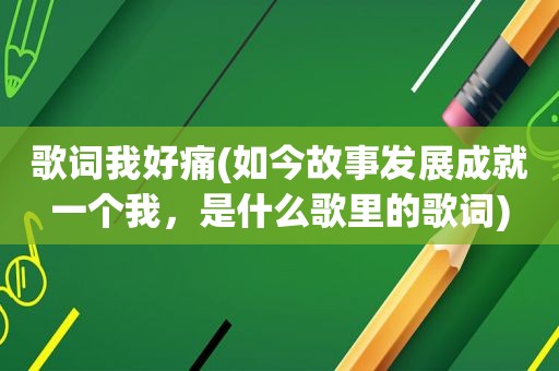 歌词我好痛(如今故事发展成就一个我，是什么歌里的歌词)