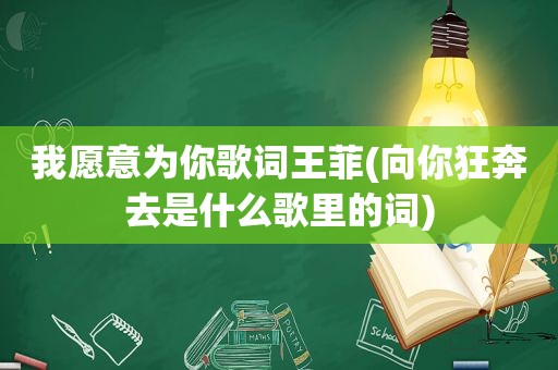 我愿意为你歌词王菲(向你狂奔去是什么歌里的词)