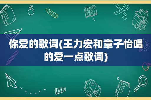 你爱的歌词(王力宏和章子怡唱的爱一点歌词)