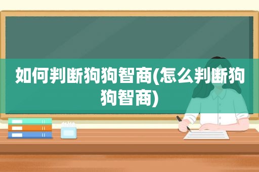 如何判断狗狗智商(怎么判断狗狗智商)