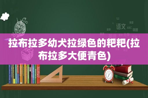 拉布拉多幼犬拉绿色的粑粑(拉布拉多大便青色)