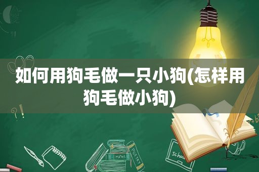 如何用狗毛做一只小狗(怎样用狗毛做小狗)