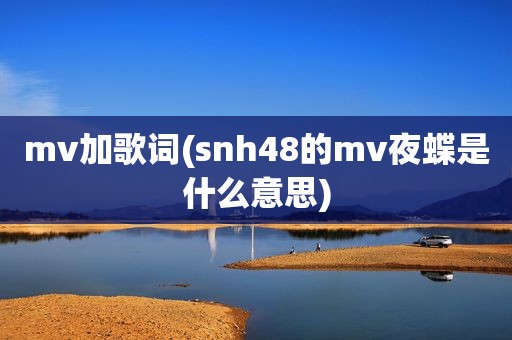 mv加歌词(snh48的mv夜蝶是什么意思)