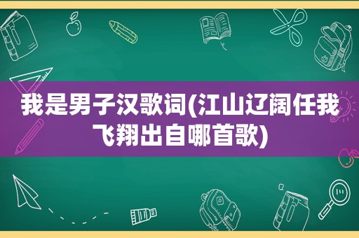 我是男子汉歌词(江山辽阔任我飞翔出自哪首歌)