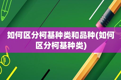 如何区分柯基种类和品种(如何区分柯基种类)