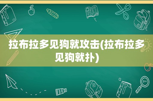 拉布拉多见狗就攻击(拉布拉多见狗就扑)