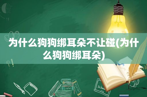 为什么狗狗绑耳朵不让碰(为什么狗狗绑耳朵)