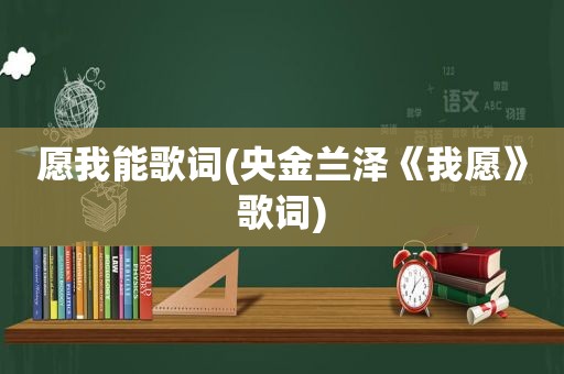 愿我能歌词(央金兰泽《我愿》歌词)