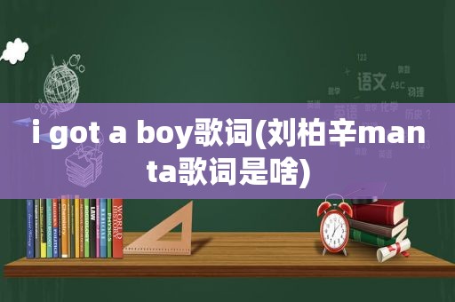 i got a boy歌词(刘柏辛manta歌词是啥)