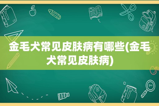 金毛犬常见皮肤病有哪些(金毛犬常见皮肤病)