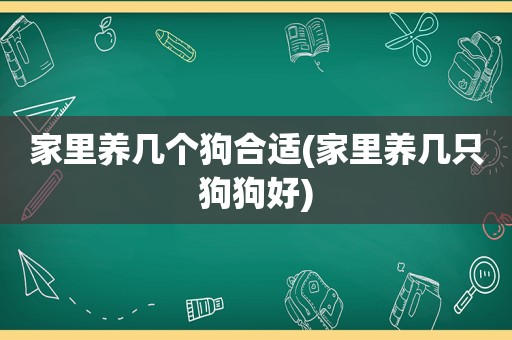 家里养几个狗合适(家里养几只狗狗好)