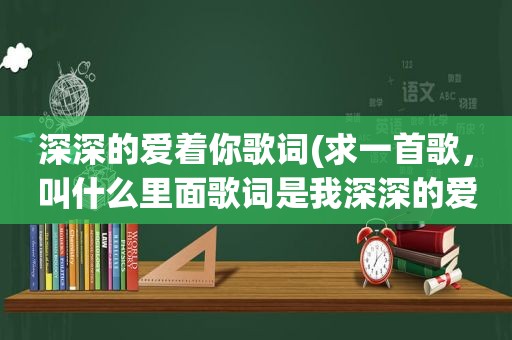 深深的爱着你歌词(求一首歌，叫什么里面歌词是我深深的爱着你，而你却爱着一个 *** ， *** 却不爱你，你比 *** 还 *** )