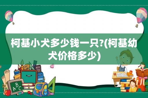 柯基小犬多少钱一只?(柯基幼犬价格多少)