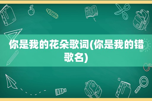 你是我的花朵歌词(你是我的错歌名)