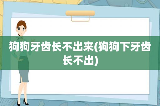 狗狗牙齿长不出来(狗狗下牙齿长不出)