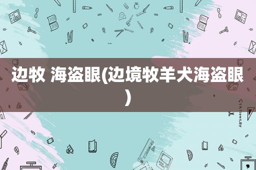 边牧 海盗眼(边境牧羊犬海盗眼)