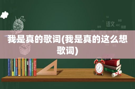 我是真的歌词(我是真的这么想歌词)