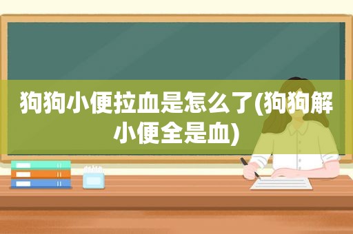 狗狗小便拉血是怎么了(狗狗解小便全是血)