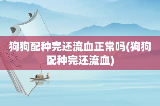 狗狗配种完还流血正常吗(狗狗配种完还流血)