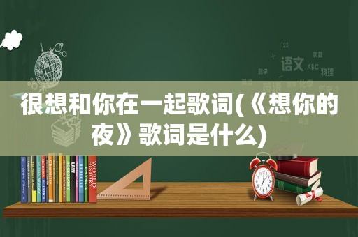 很想和你在一起歌词(《想你的夜》歌词是什么)