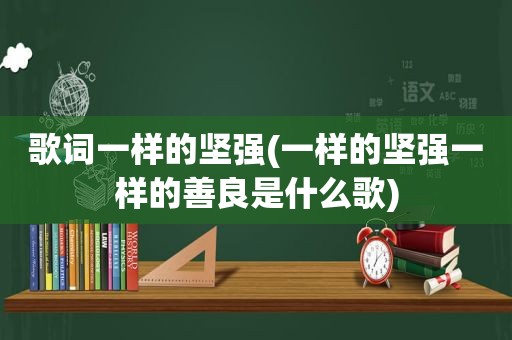 歌词一样的坚强(一样的坚强一样的善良是什么歌)