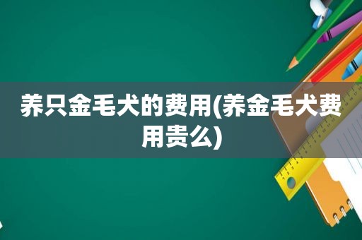 养只金毛犬的费用(养金毛犬费用贵么)