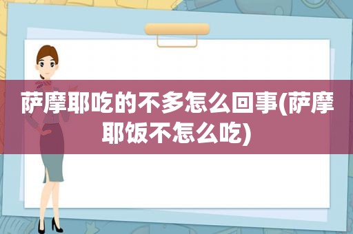 萨摩耶吃的不多怎么回事(萨摩耶饭不怎么吃)