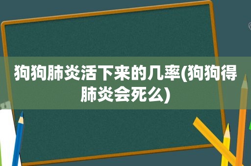 狗狗肺炎活下来的几率(狗狗得肺炎会死么)