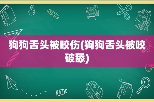 狗狗舌头被咬伤(狗狗舌头被咬破舔)