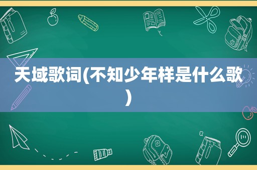 天域歌词(不知少年样是什么歌)