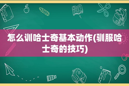 怎么训哈士奇基本动作(驯服哈士奇的技巧)