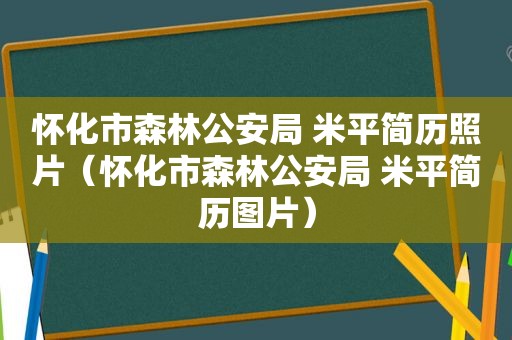 怀化市森林公安局 米平简历照片（怀化市森林公安局 米平简历图片）