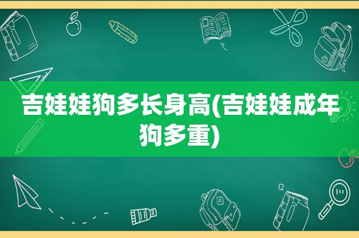 吉娃娃狗多长身高(吉娃娃成年狗多重)