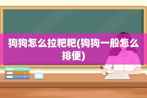 狗狗怎么拉粑粑(狗狗一般怎么排便)