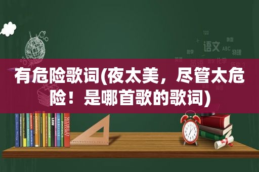 有危险歌词(夜太美，尽管太危险！是哪首歌的歌词)