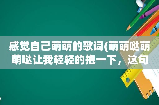 感觉自己萌萌的歌词(萌萌哒萌萌哒让我轻轻的抱一下，这句歌词的歌名是什么歌)