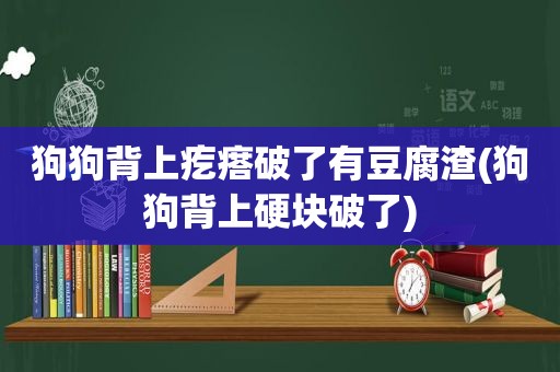 狗狗背上疙瘩破了有豆腐渣(狗狗背上硬块破了)