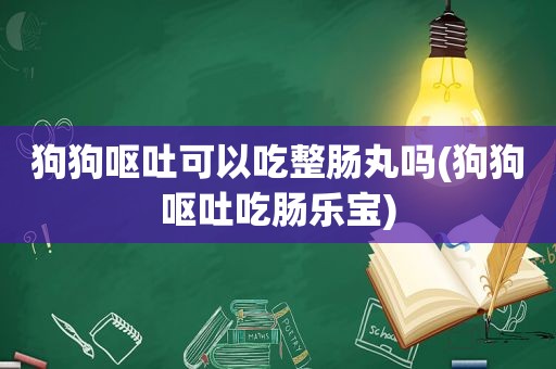 狗狗呕吐可以吃整肠丸吗(狗狗呕吐吃肠乐宝)