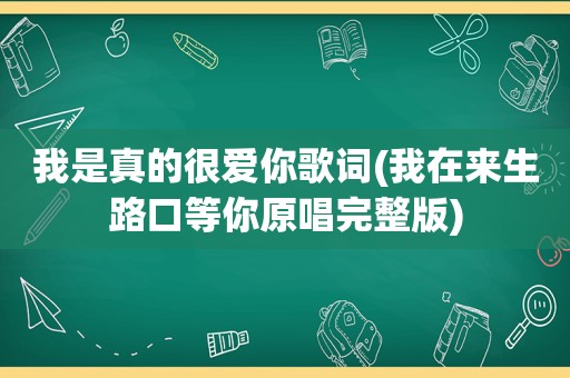 我是真的很爱你歌词(我在来生路口等你原唱完整版)